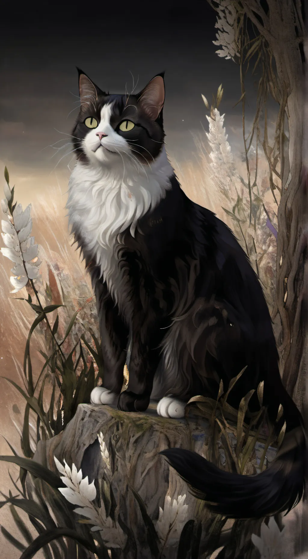 ai character: mittens  background