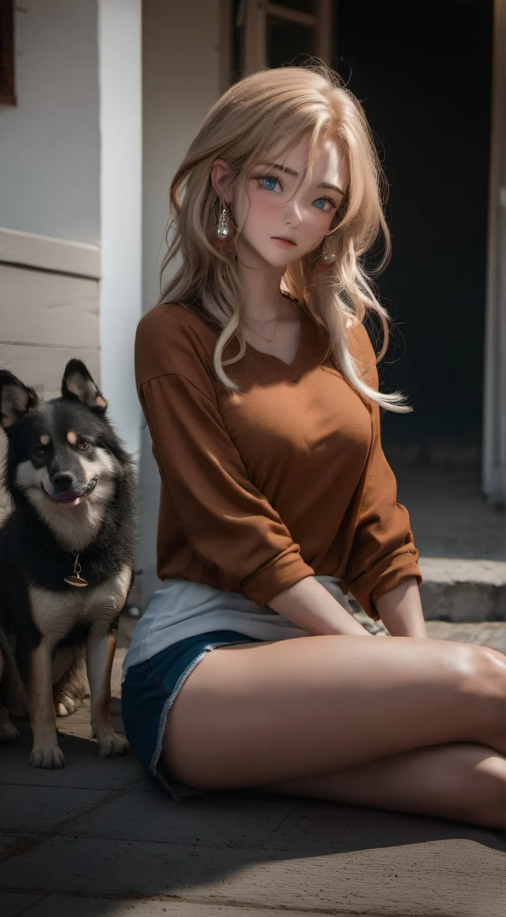 ai character: Amber background