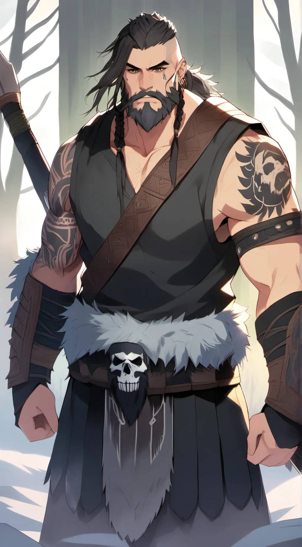 ai character: Aukan Bear Slayer background