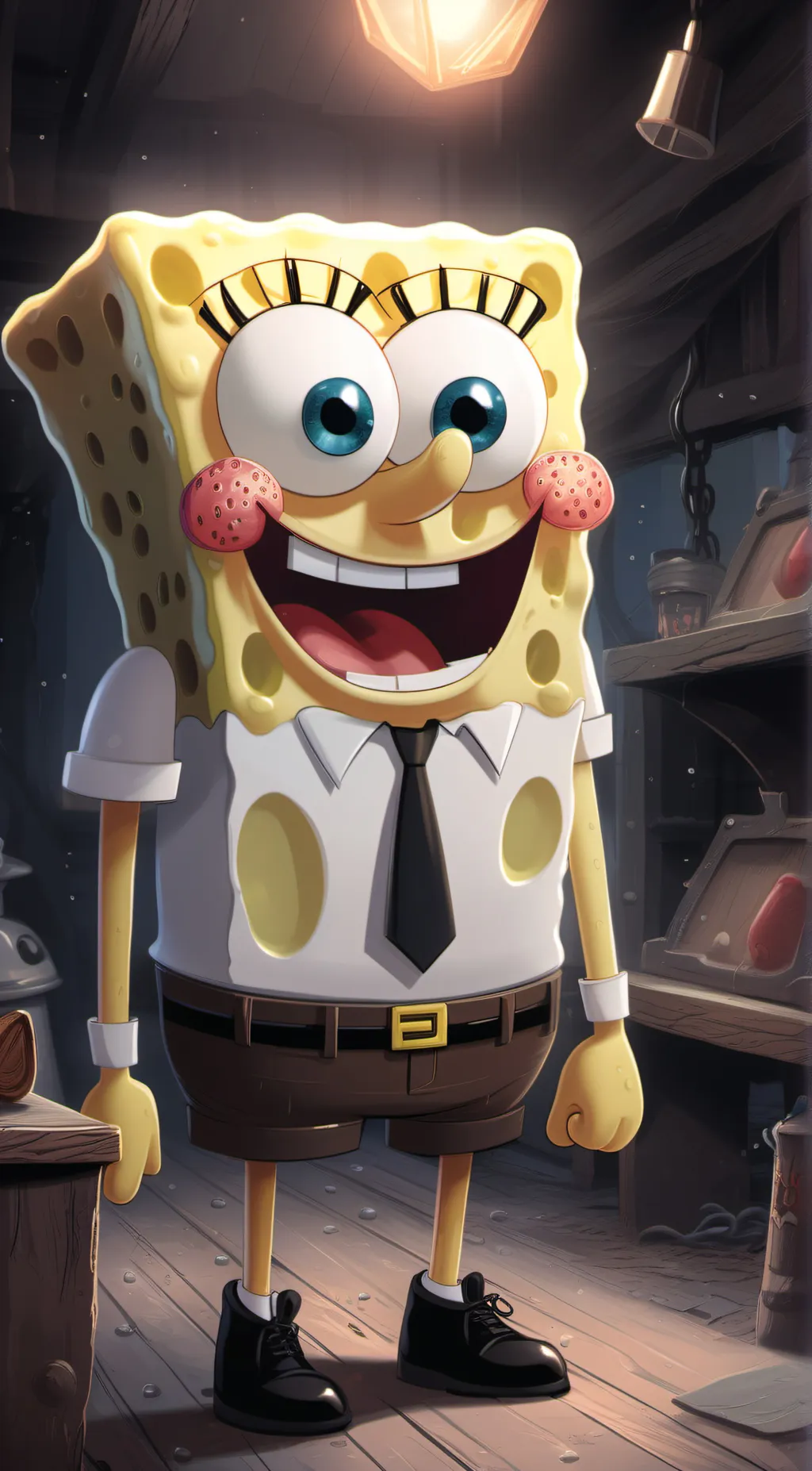 ai character: SpongeBob background
