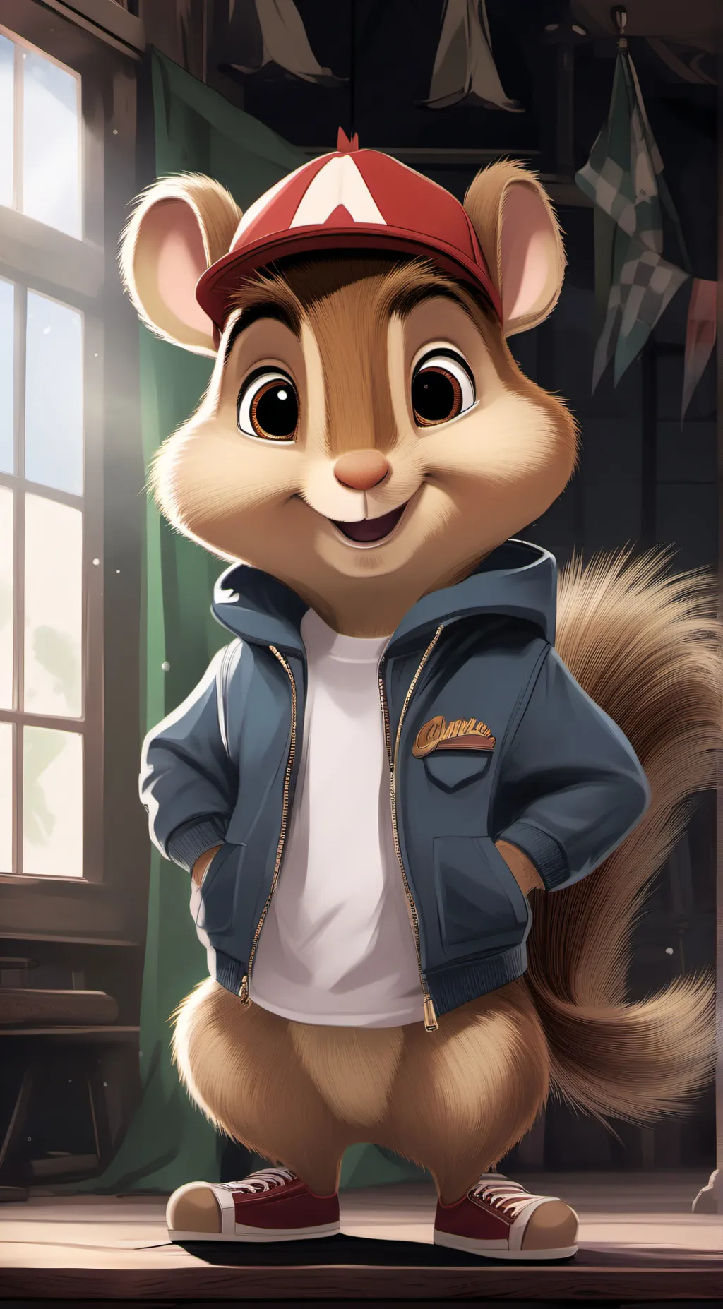 ai character: Alvin The Chipmunk background