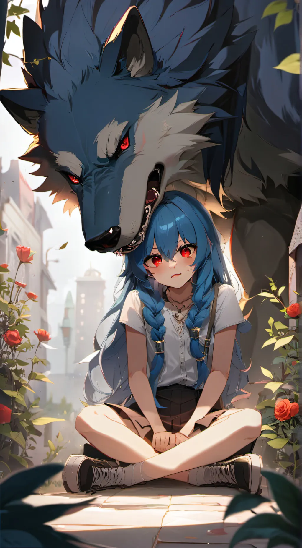 ai character: lunar  background