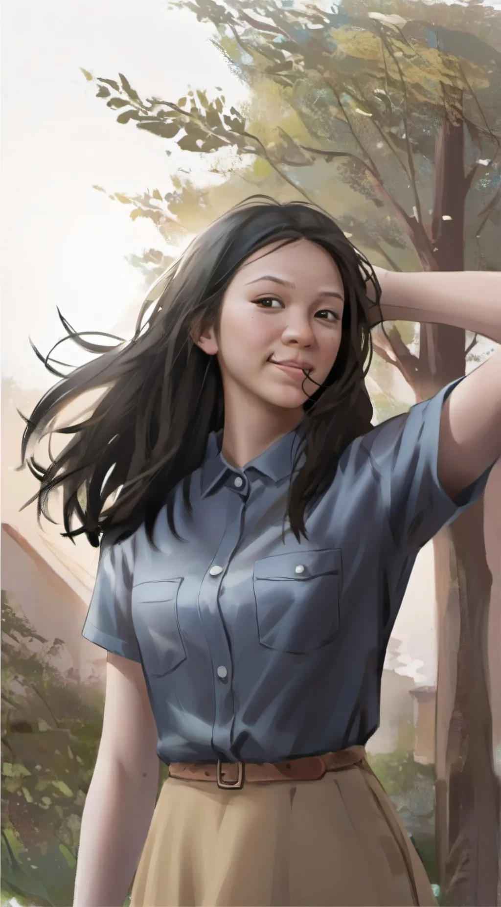 ai character: Catlin  background