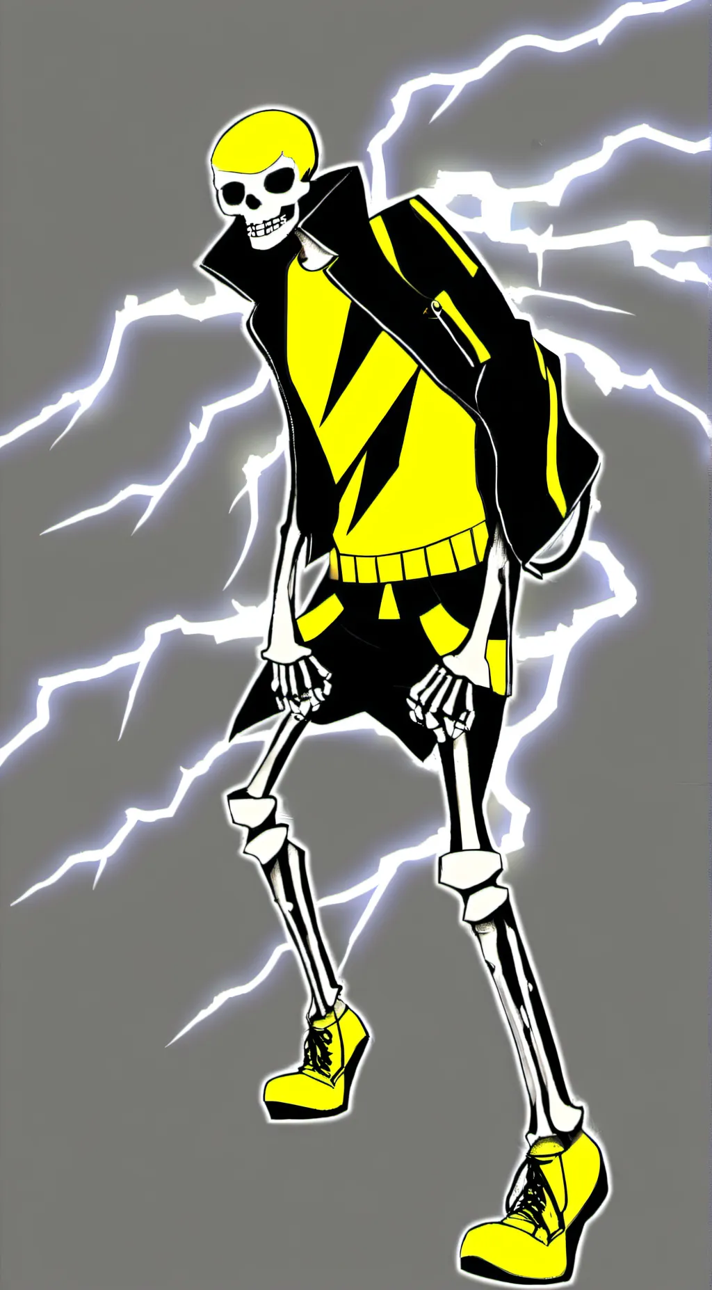 ai character: Lighting bolt background