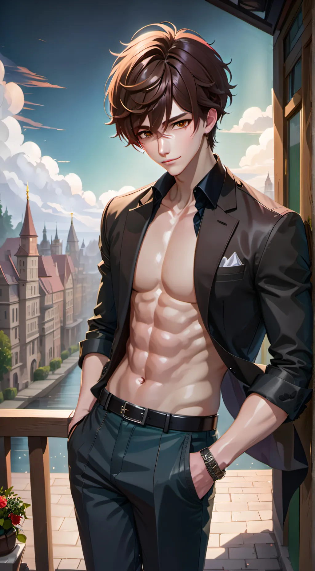 ai character: gay background