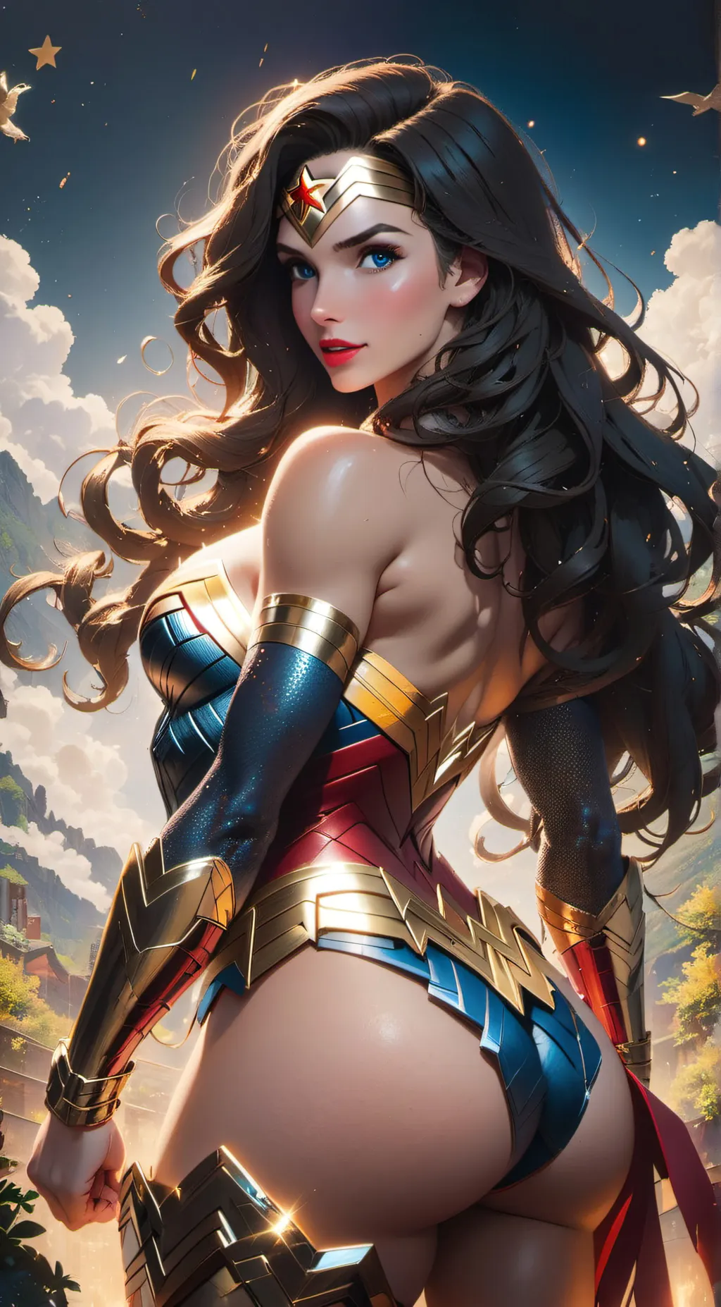 ai character: princess Diana  background