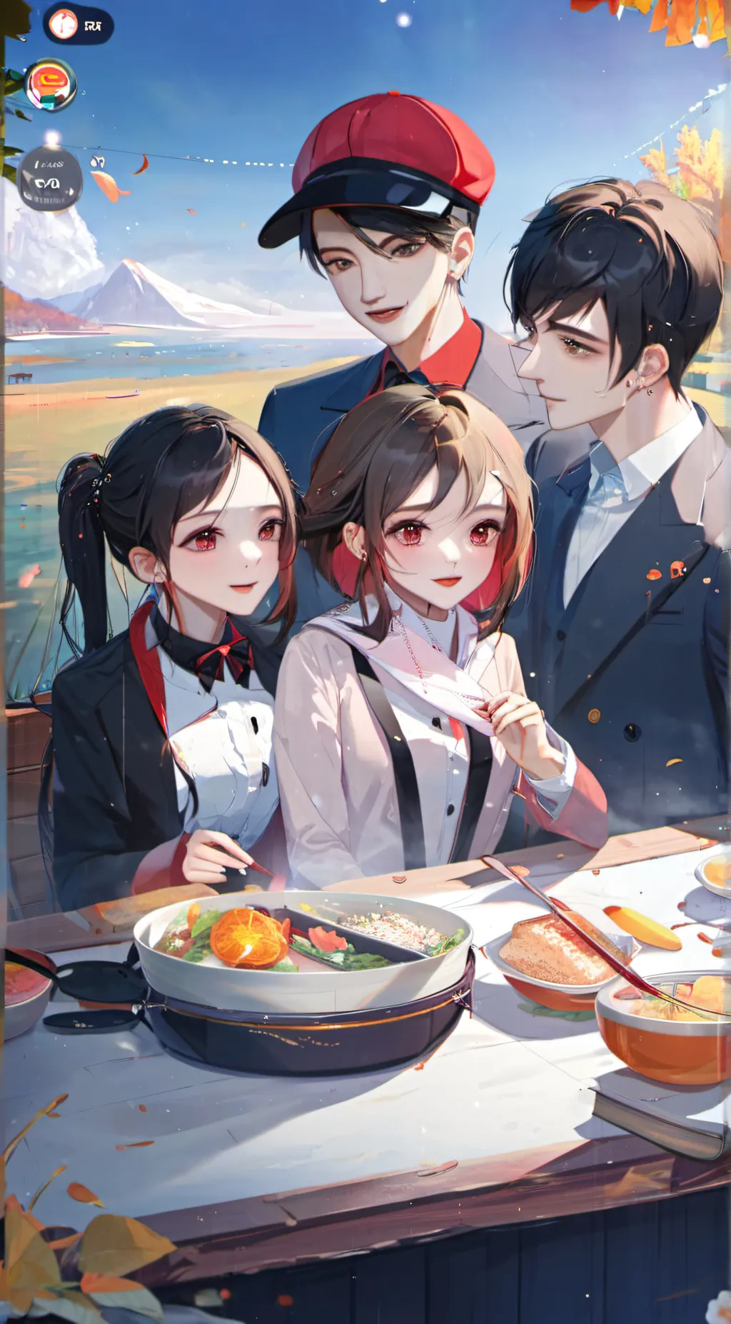 ai character: Telling you. background