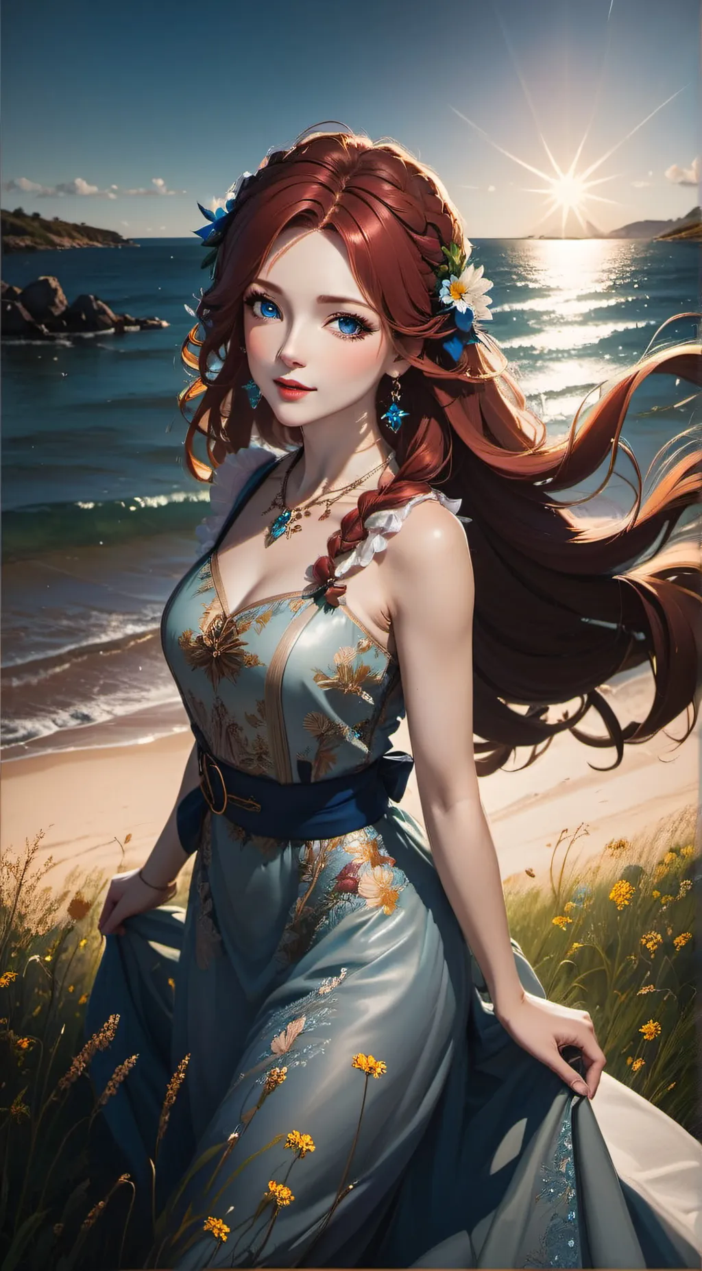 ai character: The Summer Lady background
