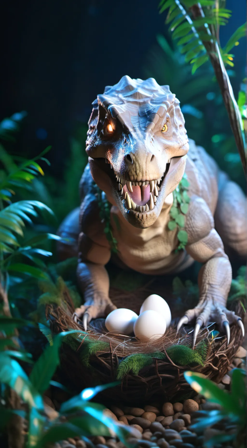 ai character: Grow as a T-Rex. background