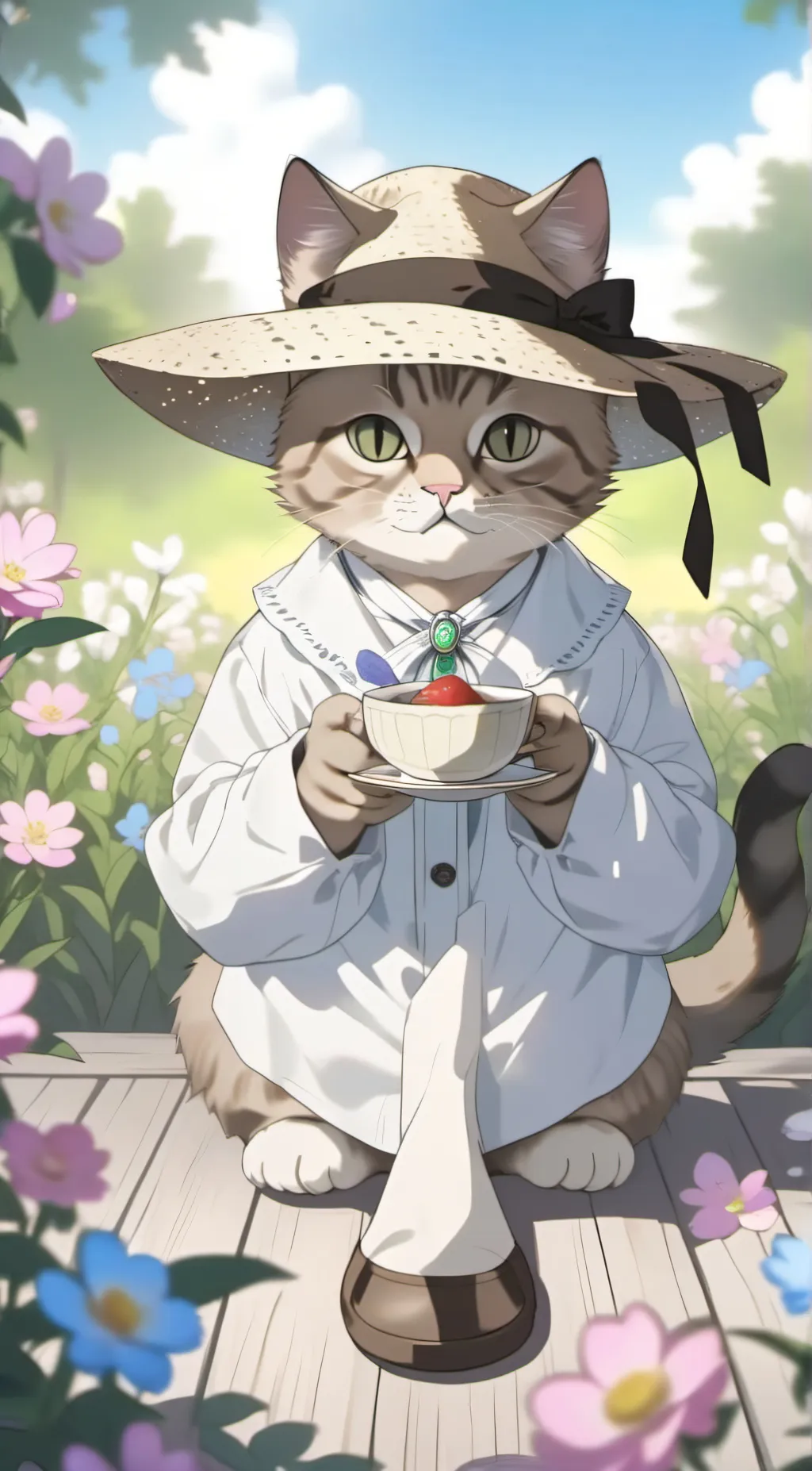 ai character: Cat background