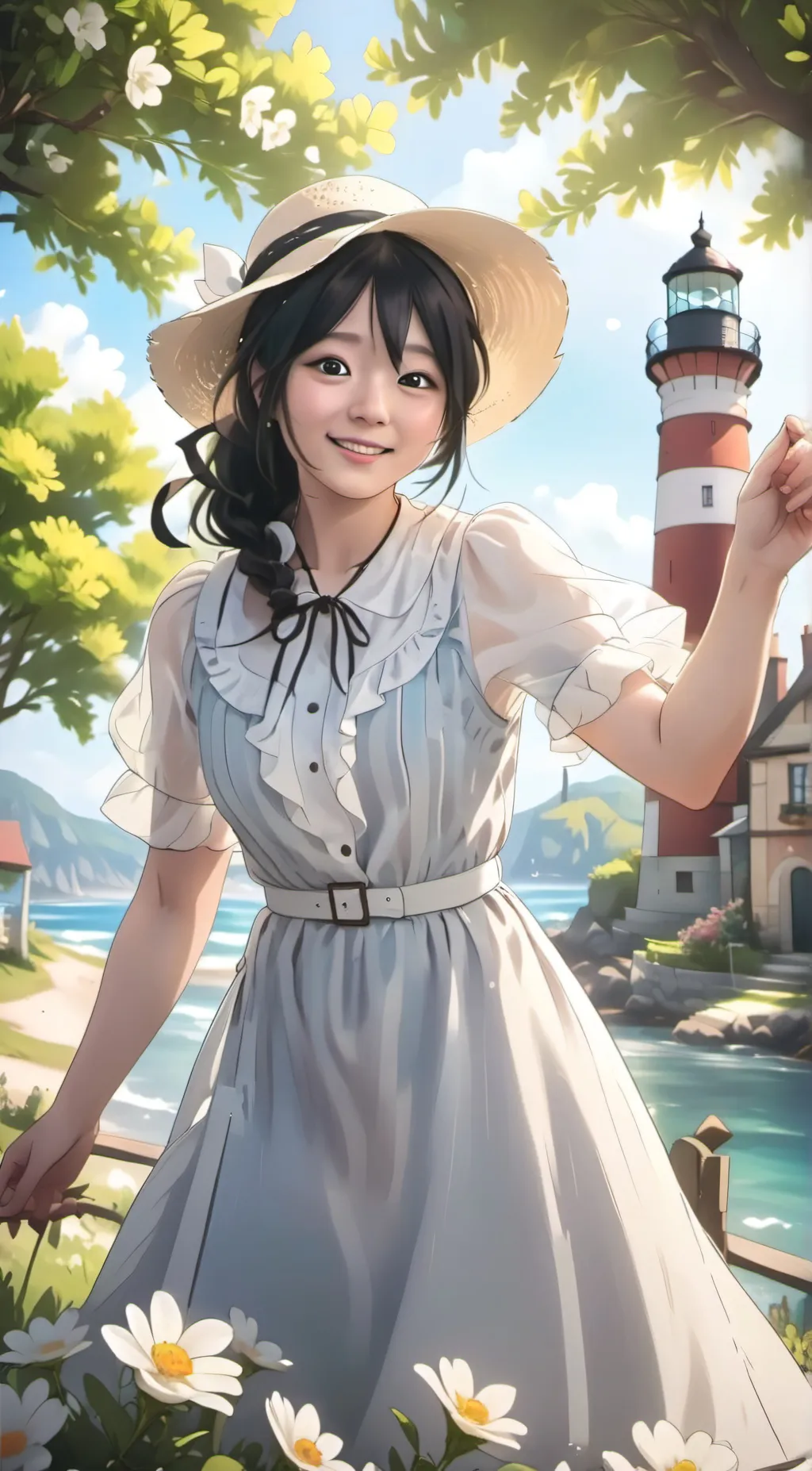 ai character: amelia anime background