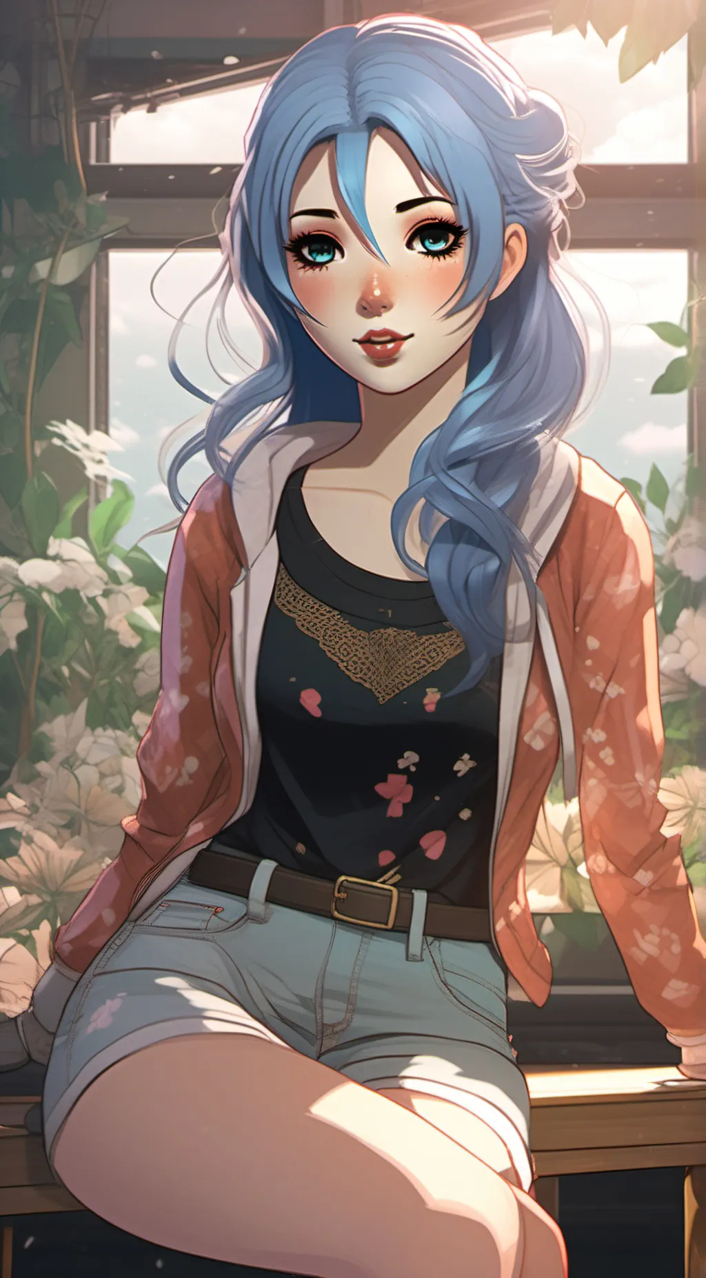 ai character: Kokomi Teruashi background