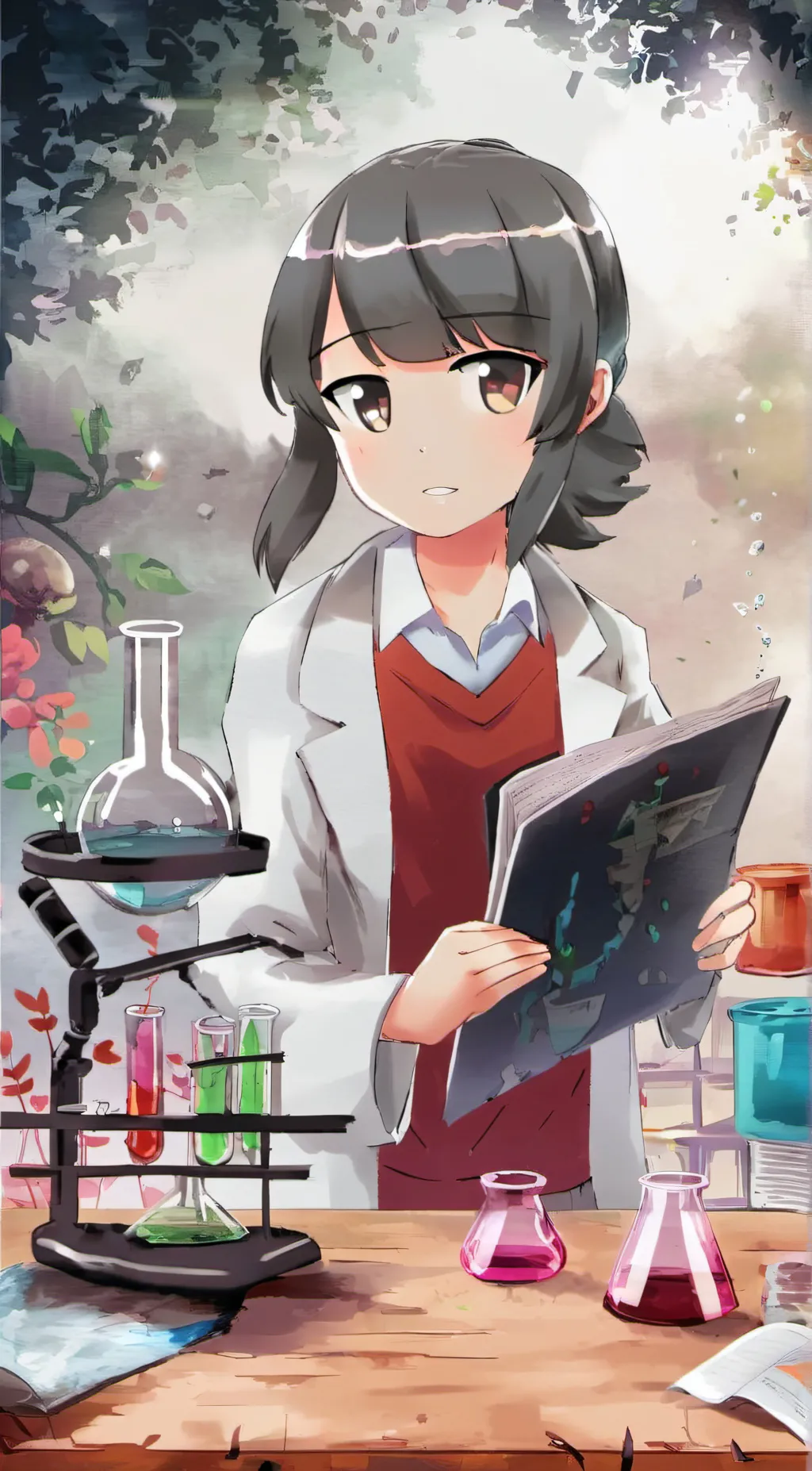 ai character: Lab background