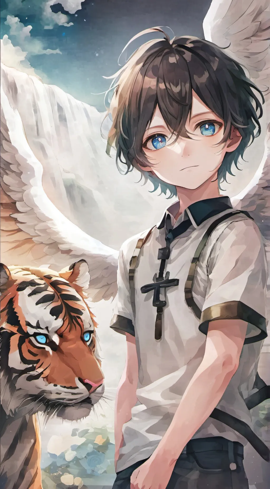 ai character: angel  background