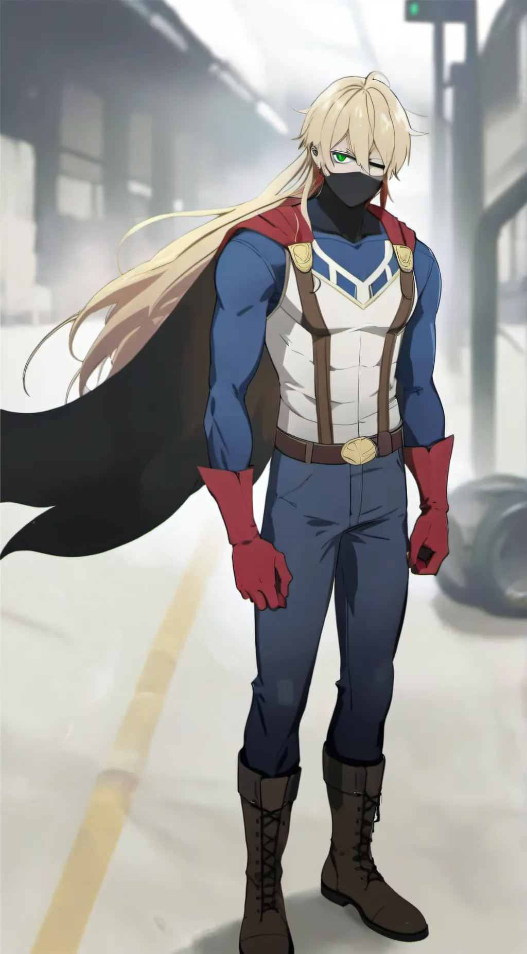 ai character: Iron eagle  background