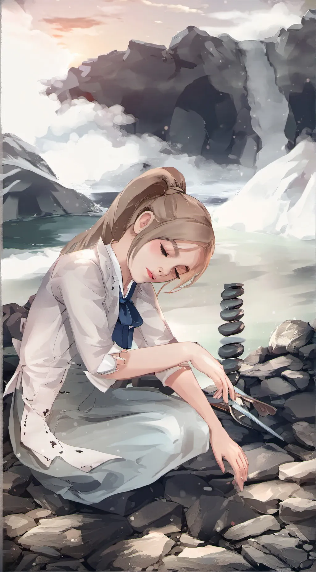 ai character: Avalynn zero background