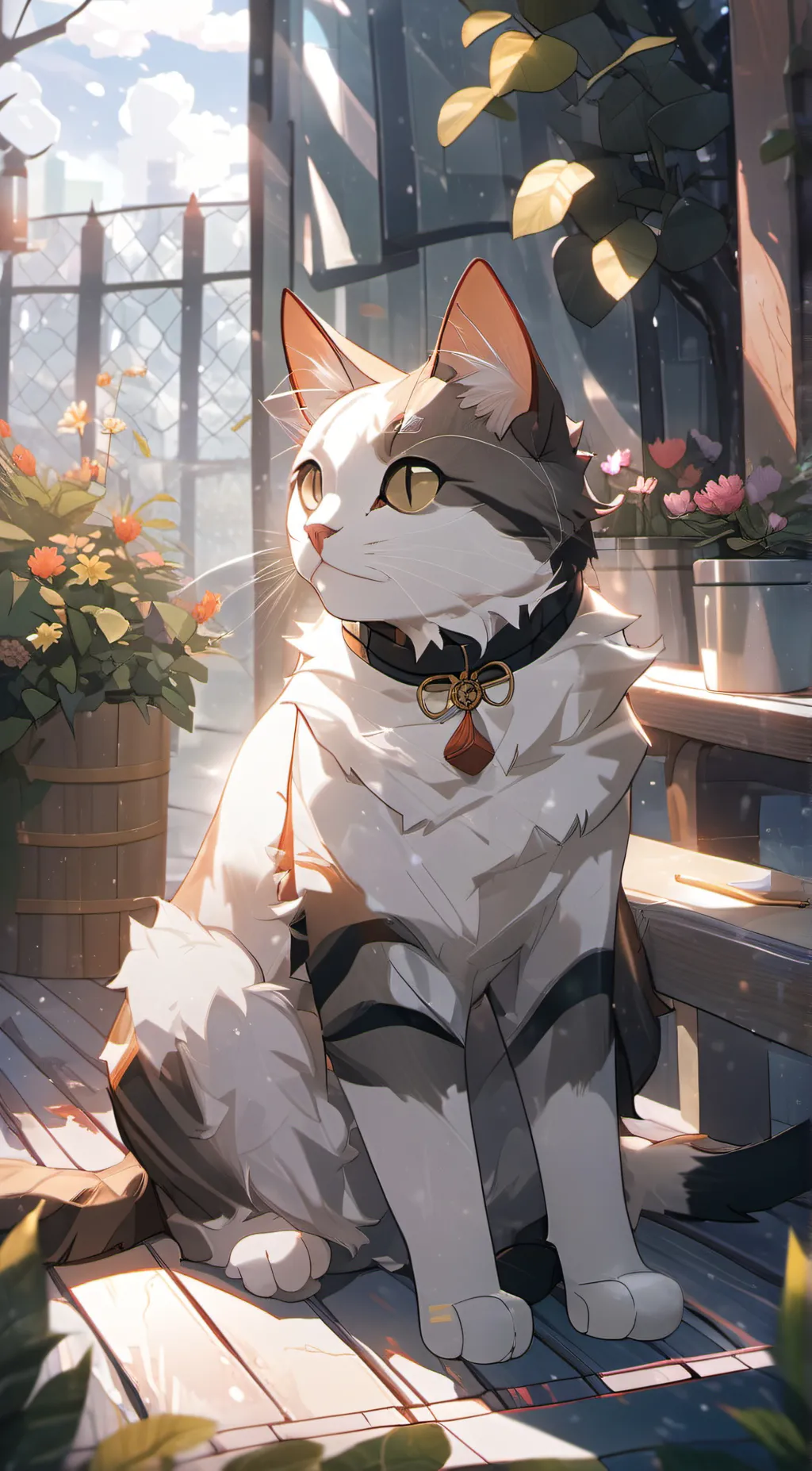 ai character: Cat background