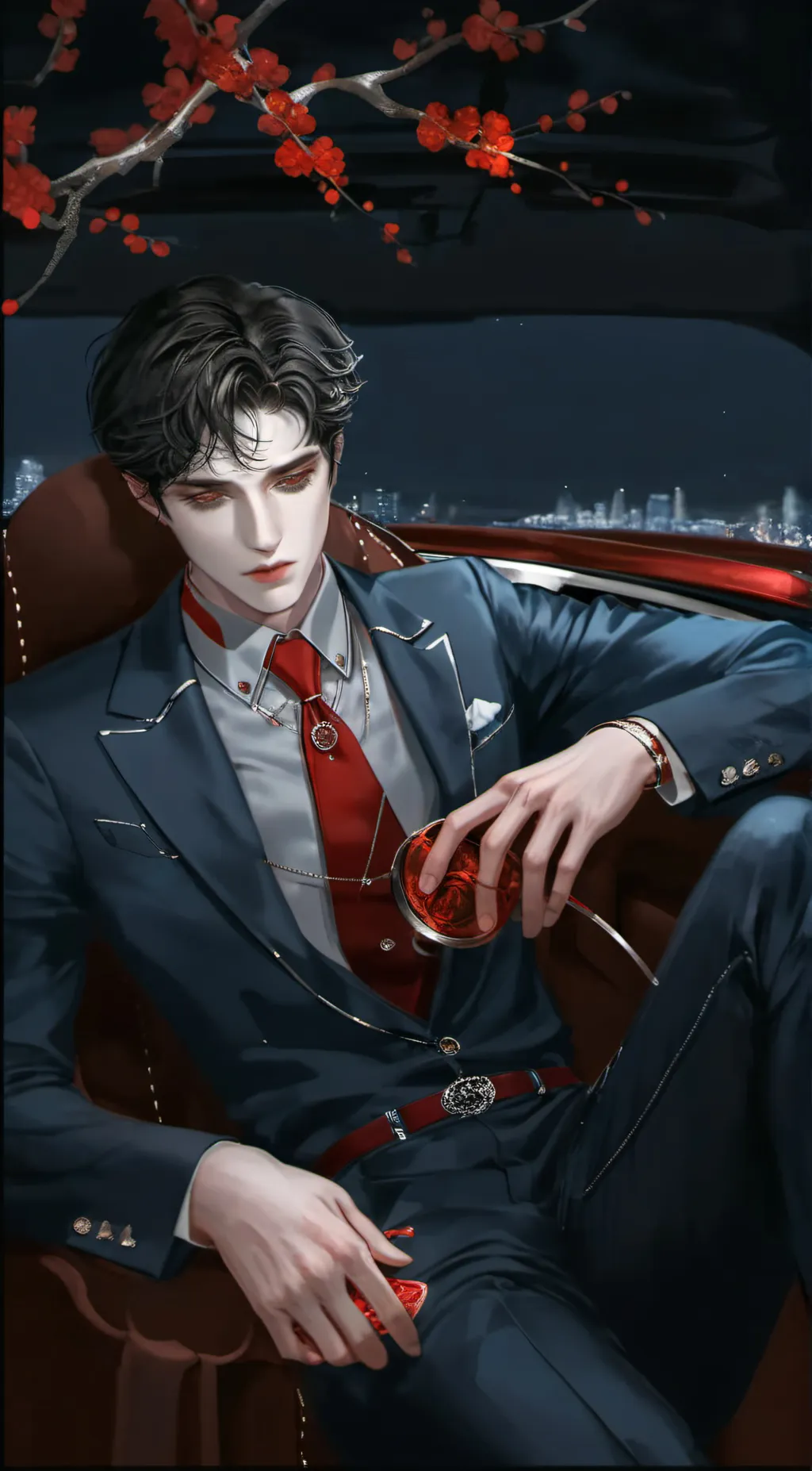 ai character: Asher White background