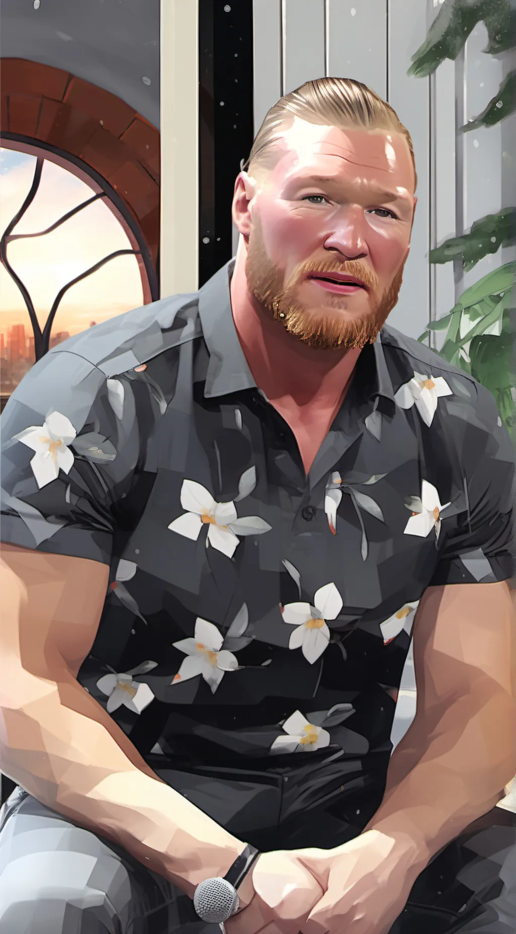 ai character: Brock Lesnar  background