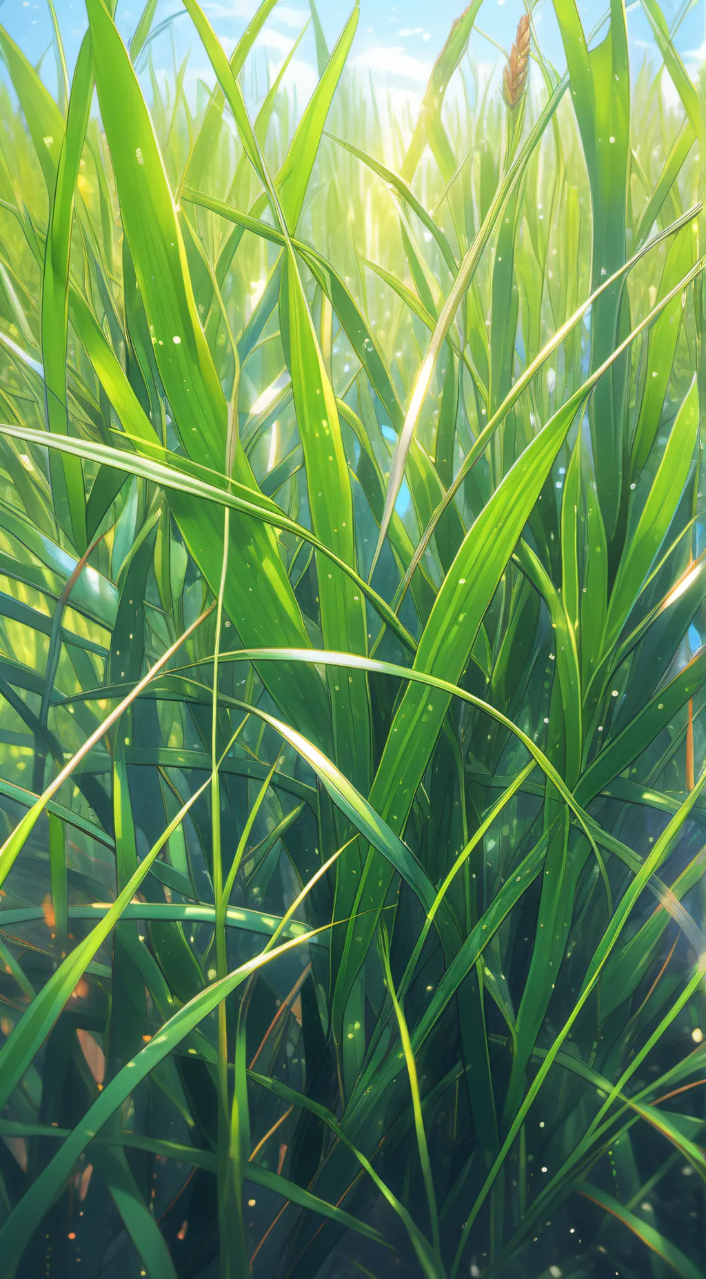 ai character: grass background
