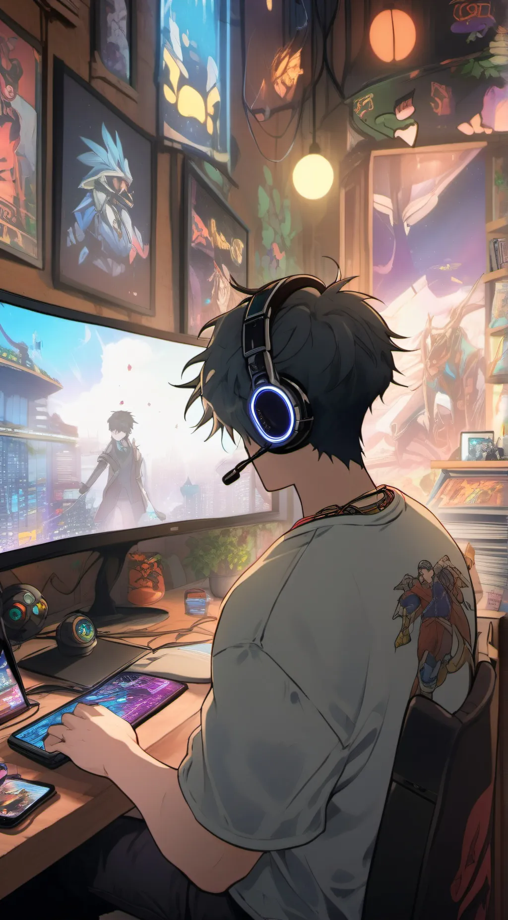 ai character: Gamer bf manny background