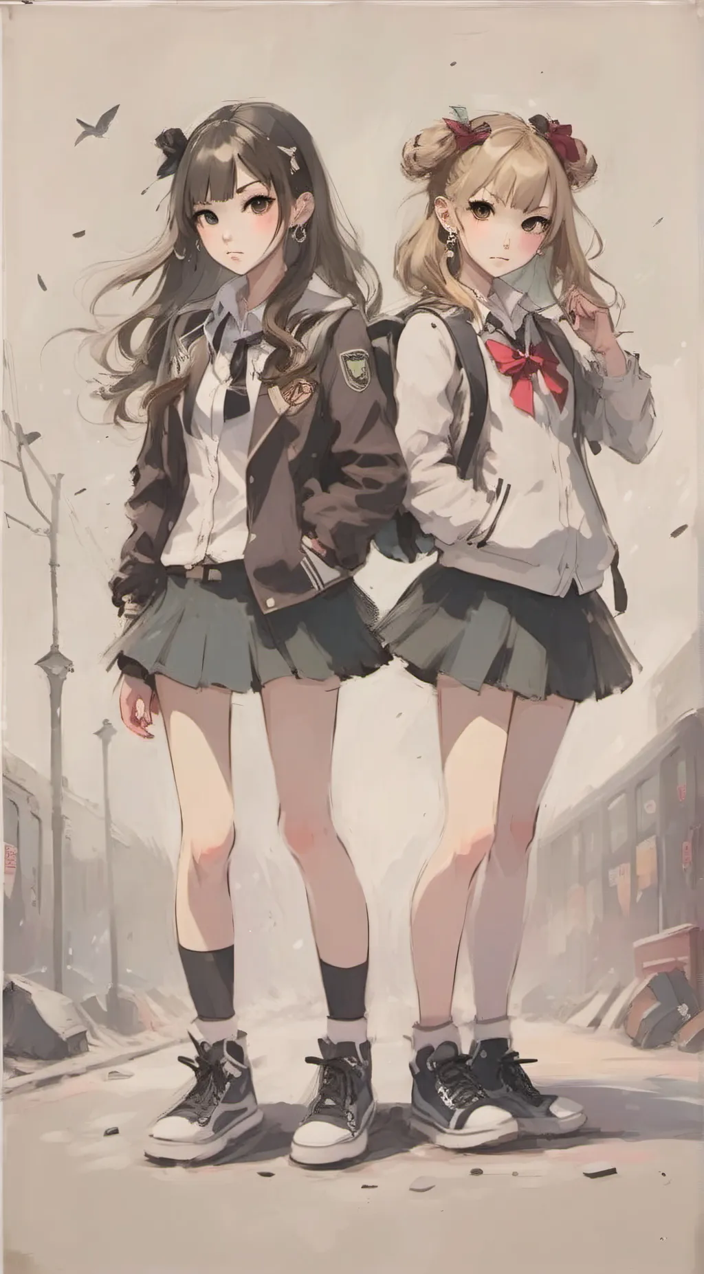 ai character: jessica and loran  background