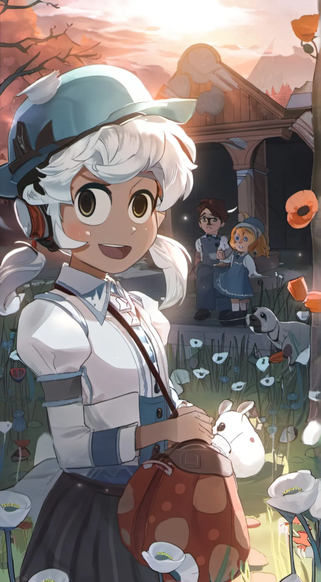 ai character: CraftyCorn  background