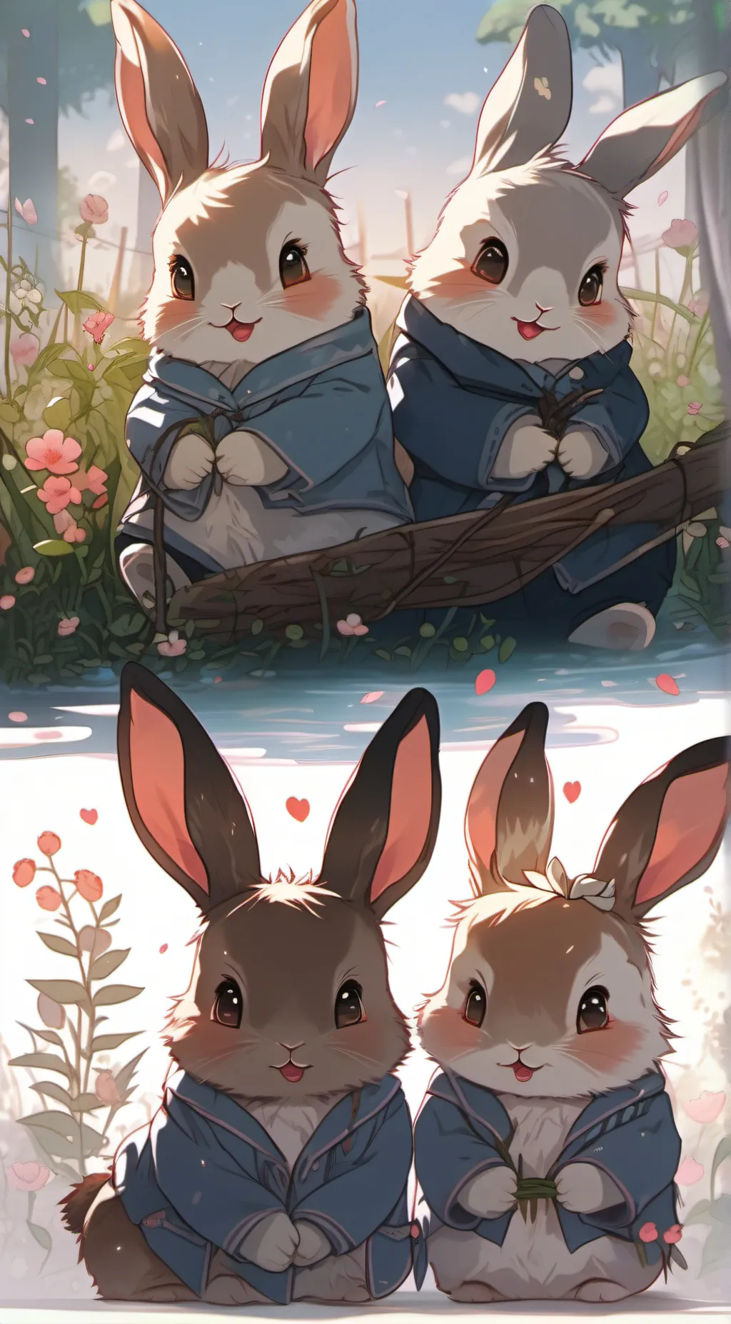 ai character: a,b,c,d.🤣 background