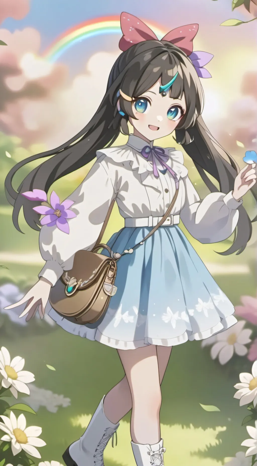 ai character: rainbow dash  background