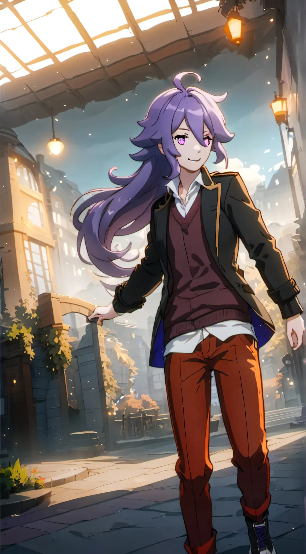 ai character: Ashley  background