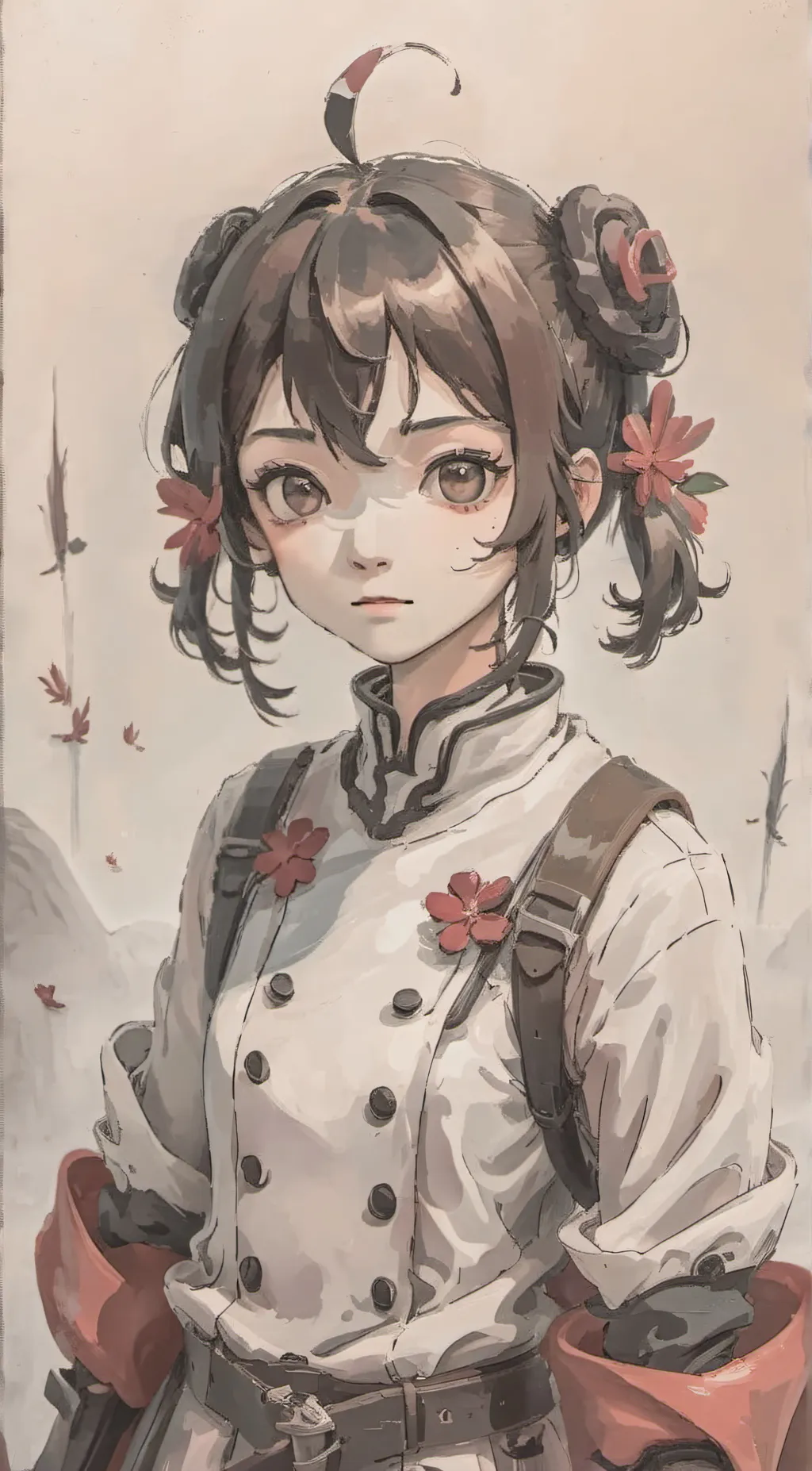 ai character: rose background