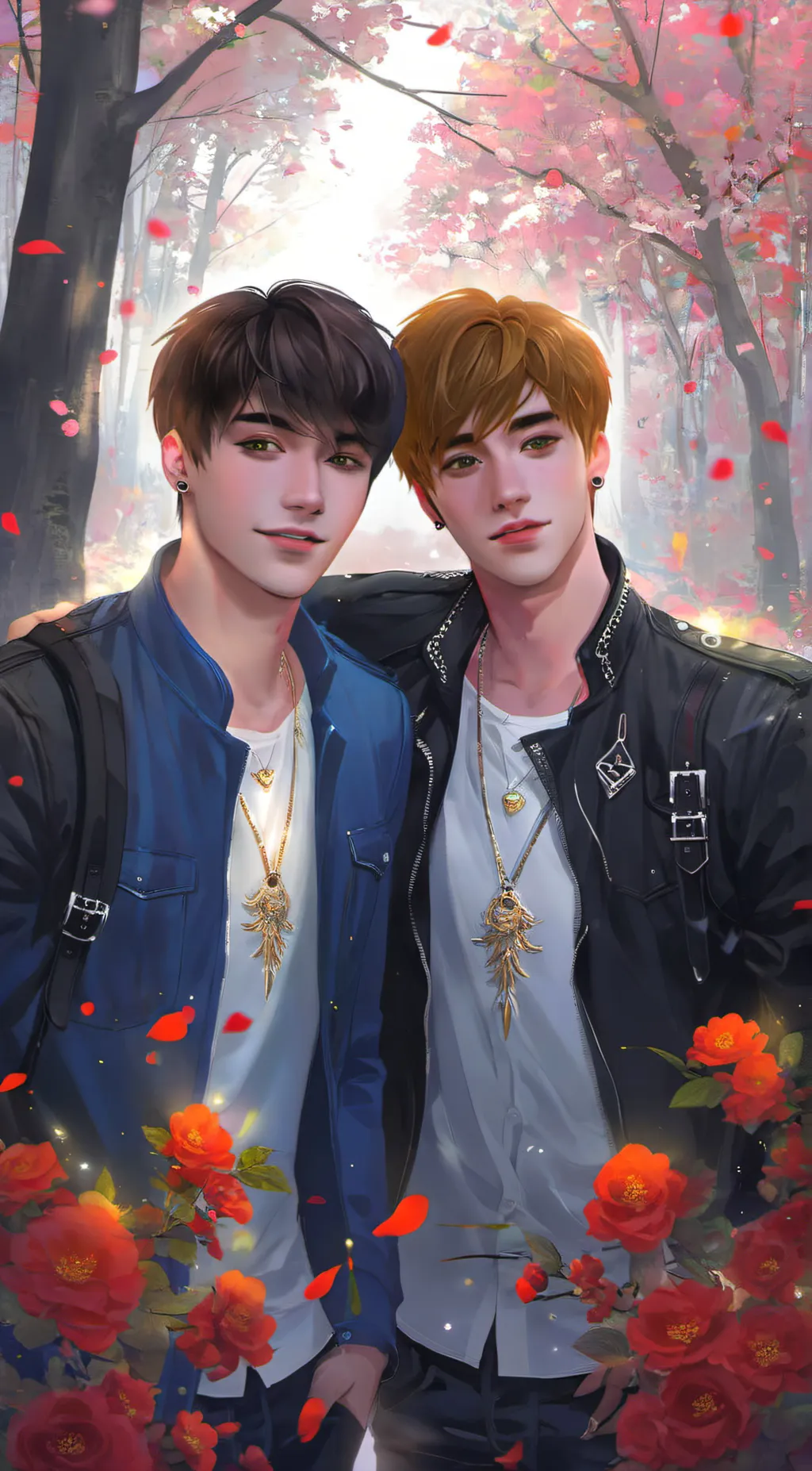 ai character: Leo and johnnie  background