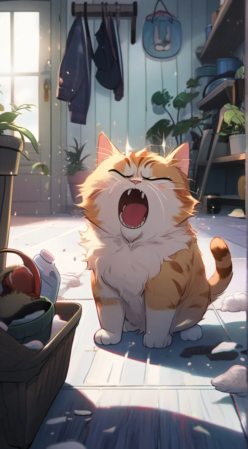 ai character: Child cat background