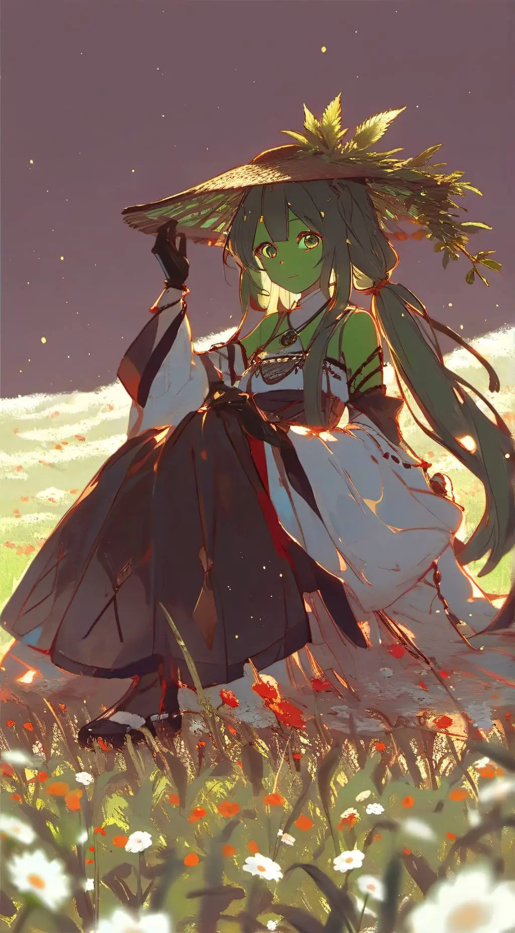 ai character: Grass chan background