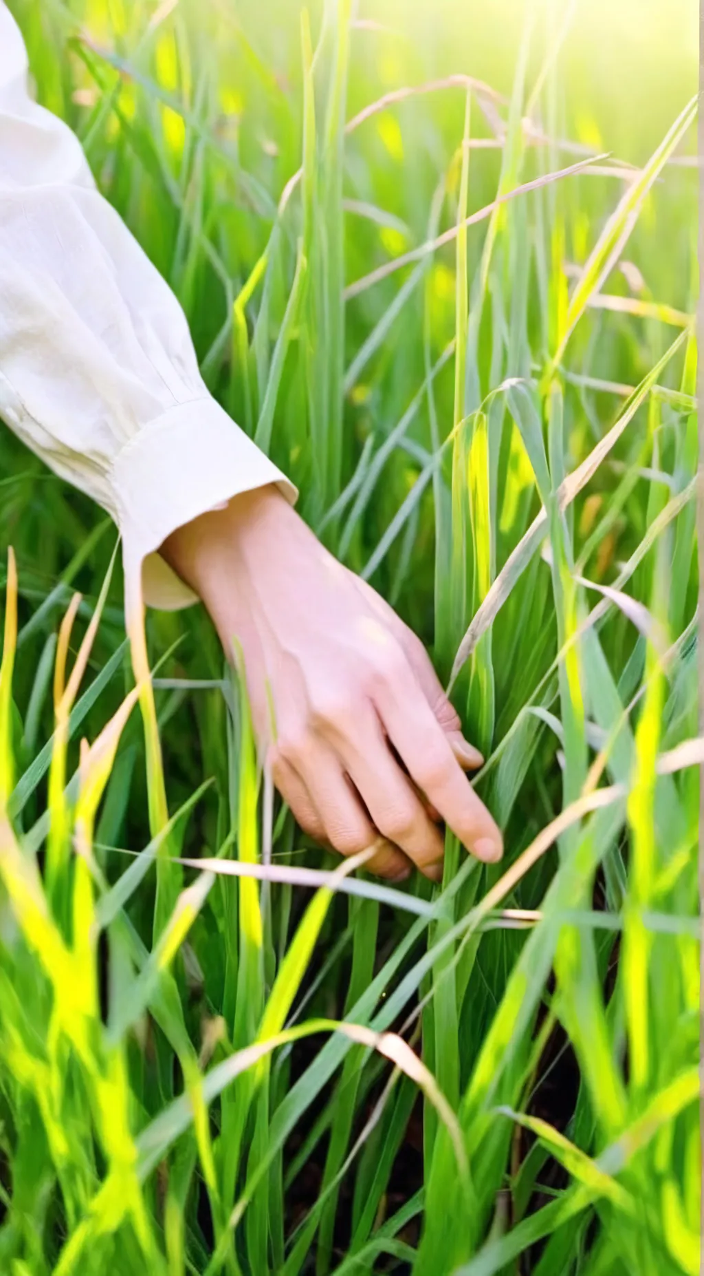 ai character: touch grass background