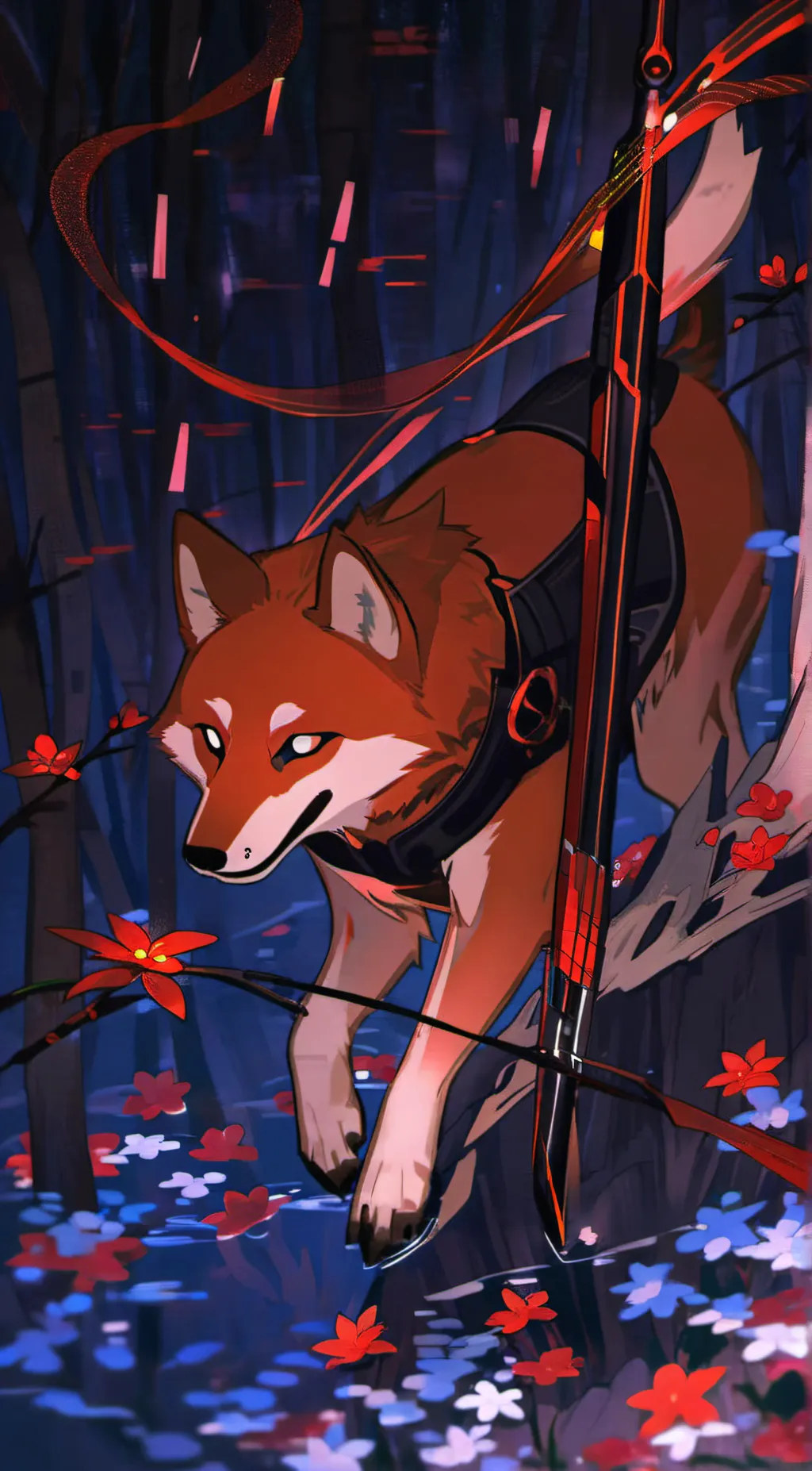 ai character: alastor y bakugo background