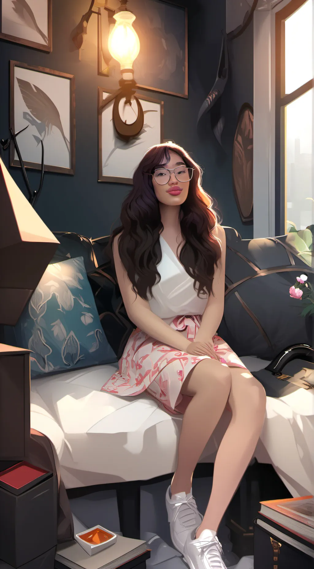 ai character: Badbishlily  background