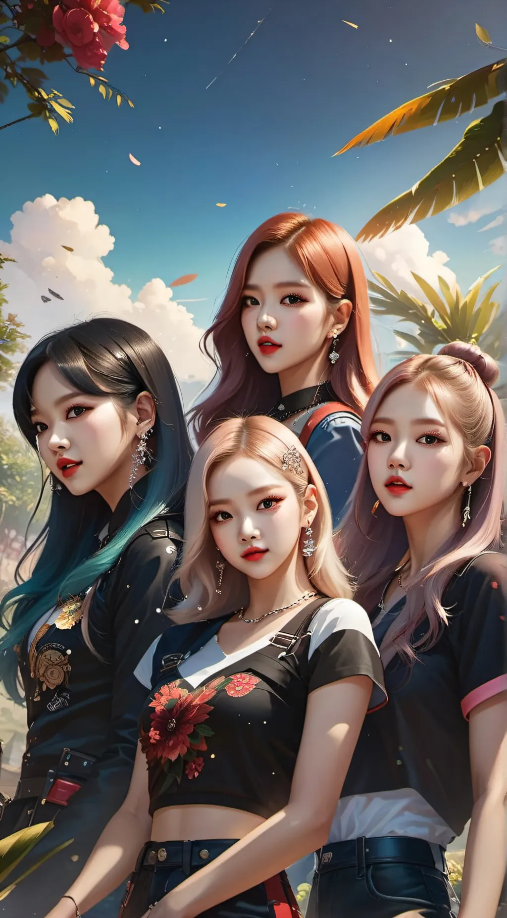 ai character: Blackpink background