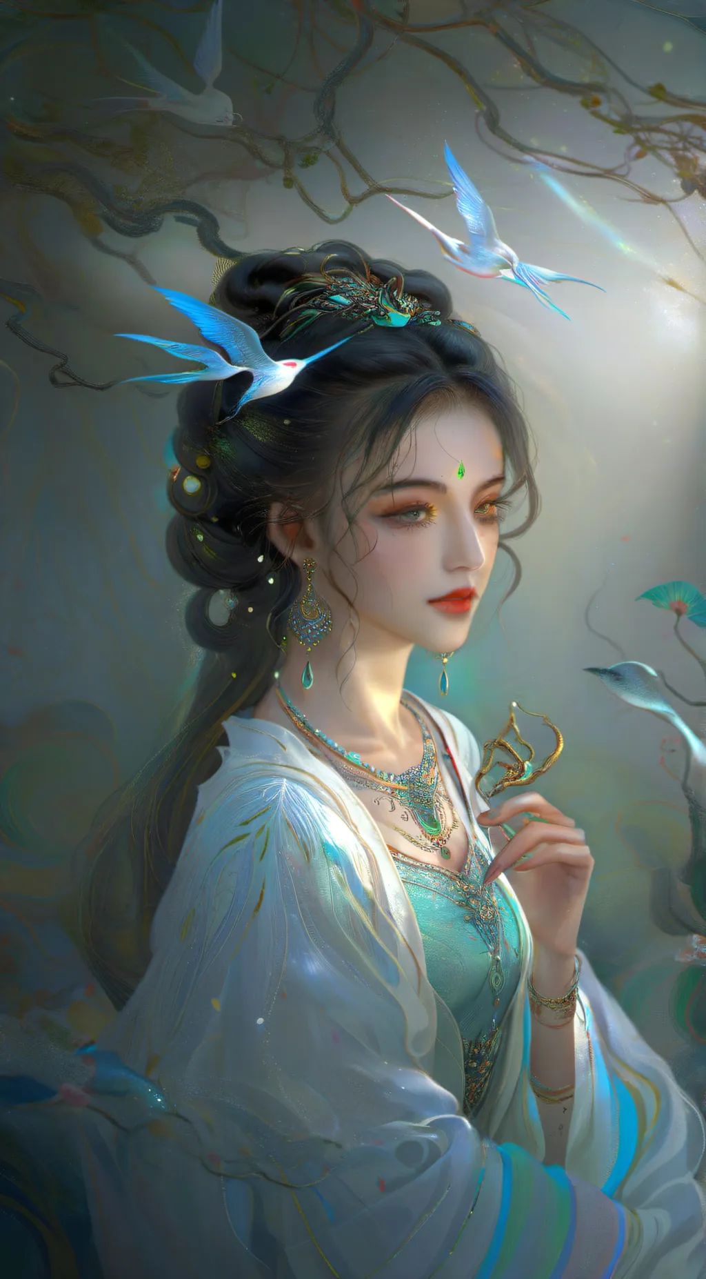 ai character: queen ana background