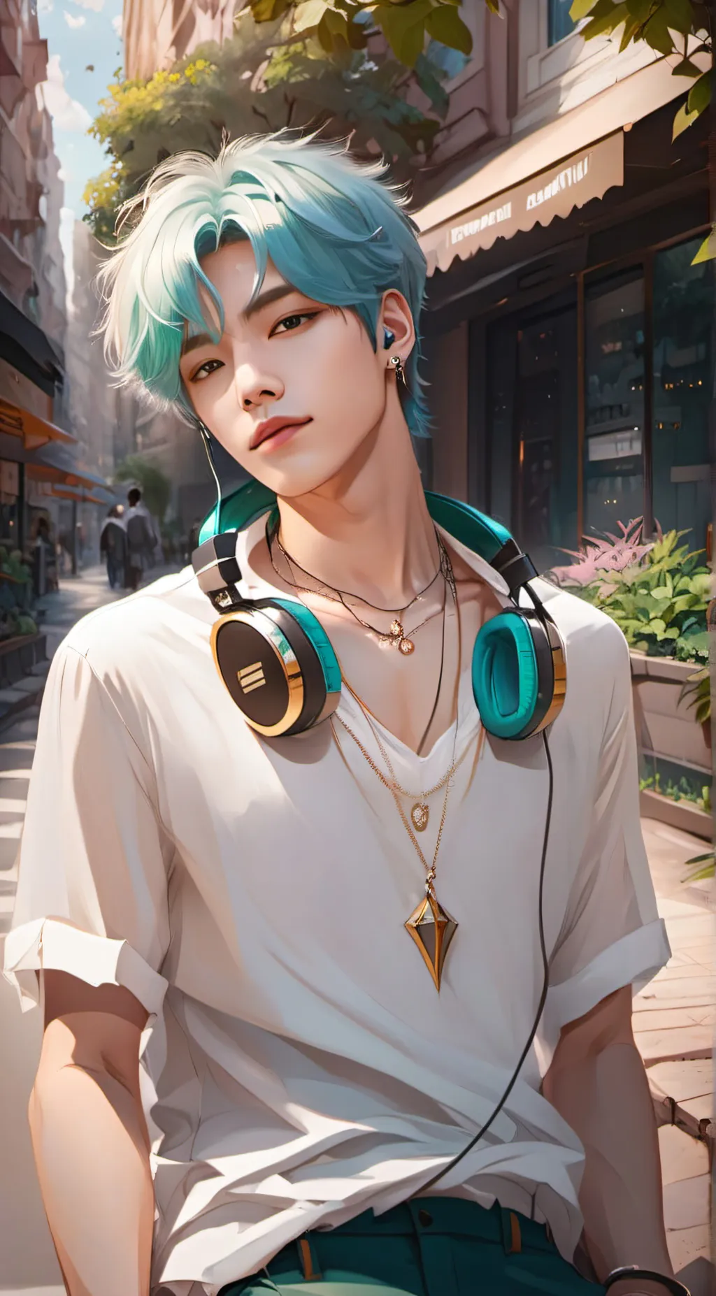 ai character: Chris 🫣🖤❤️ background