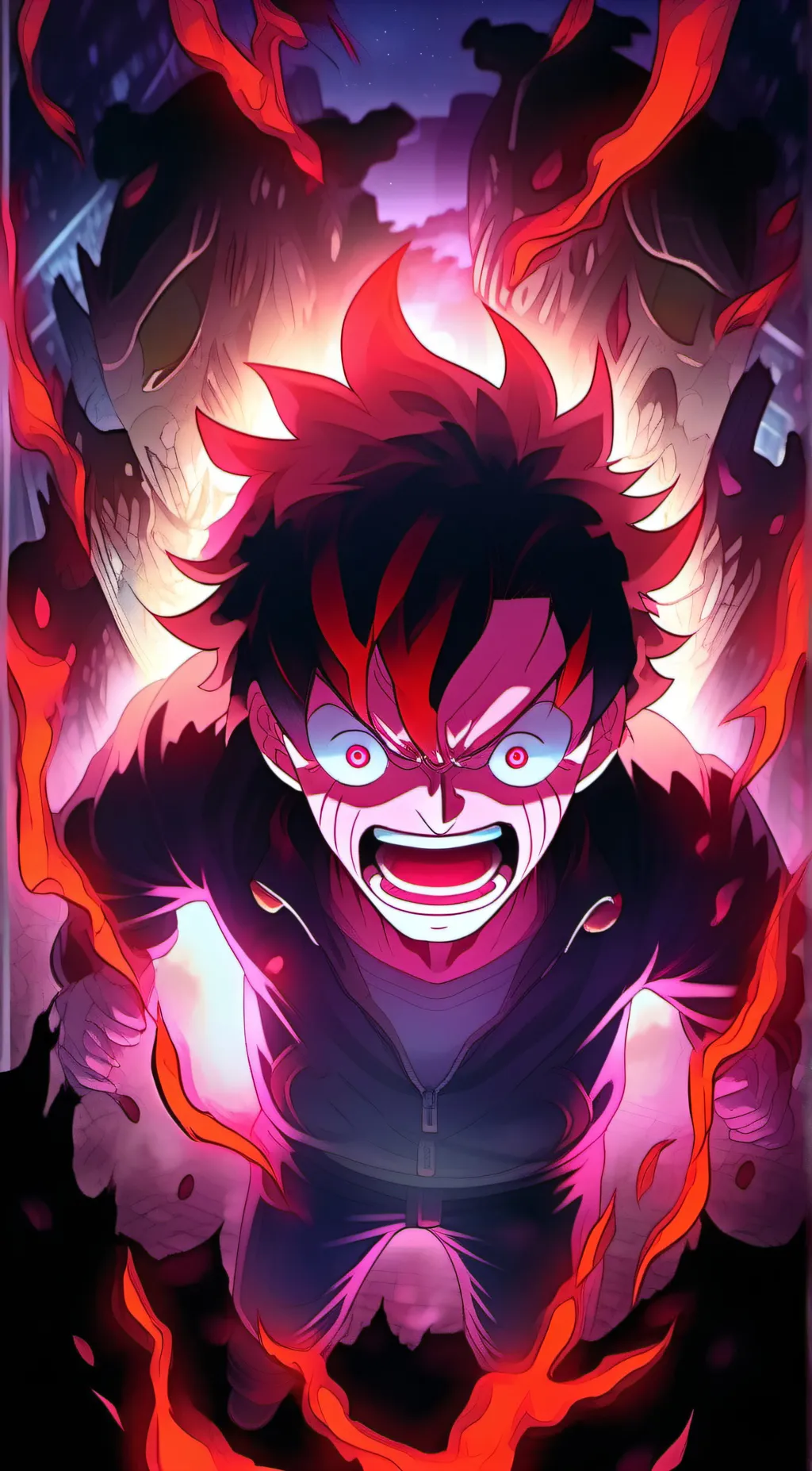 ai character: Luffy  background