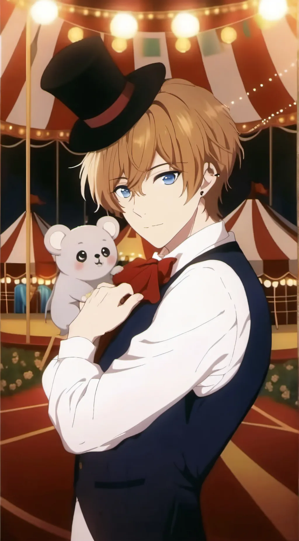 ai character: Digital circus background