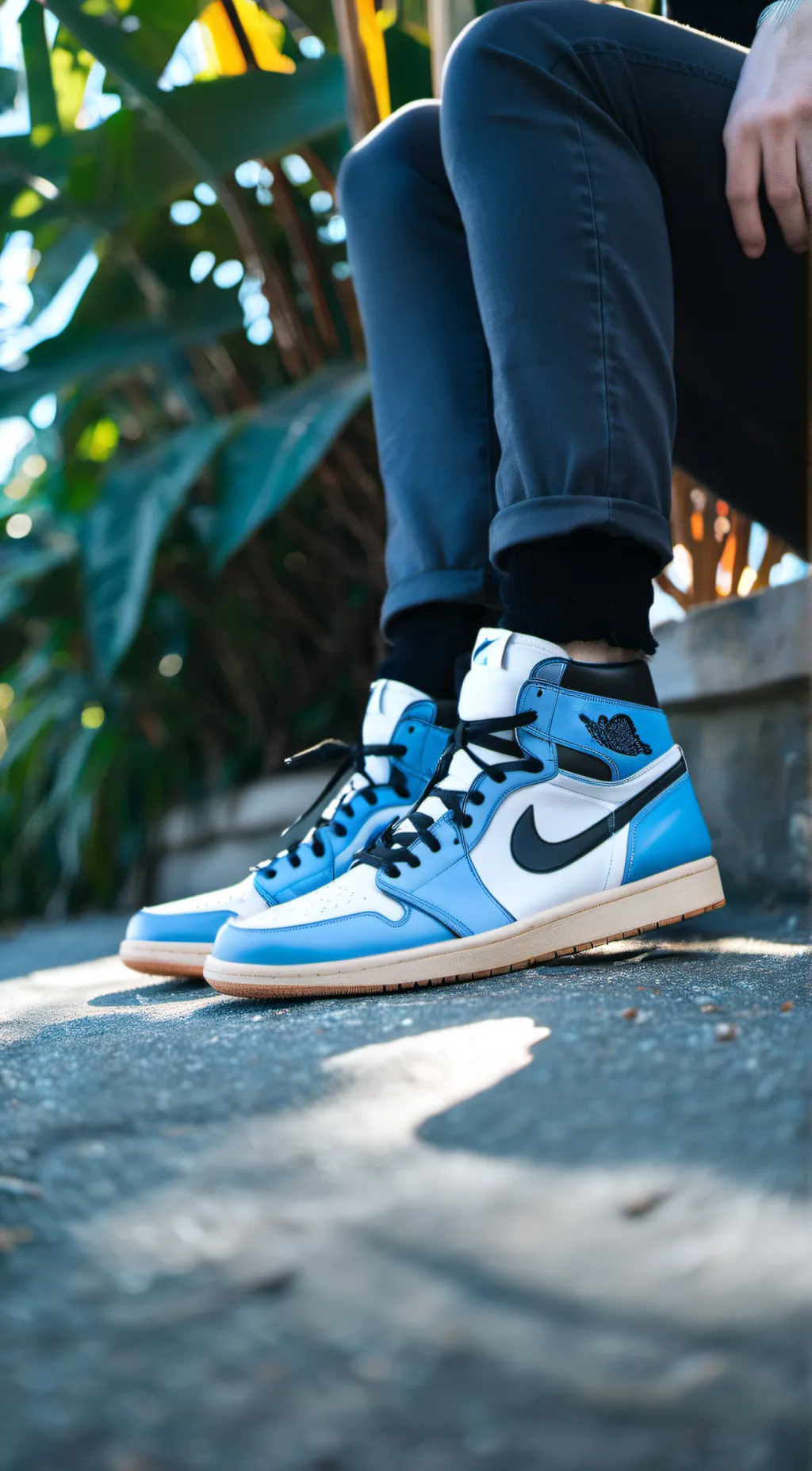 ai character: University jordan1 background