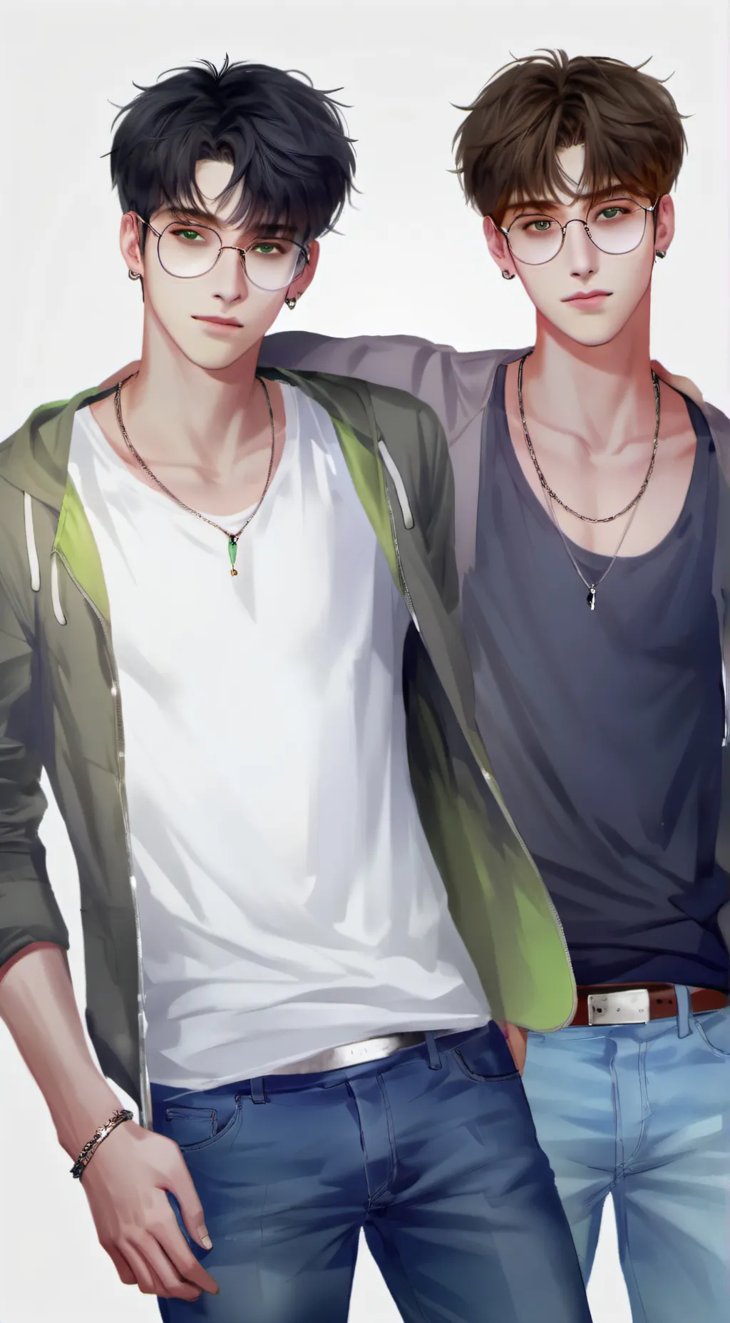 ai character: Oscar and Noah  background