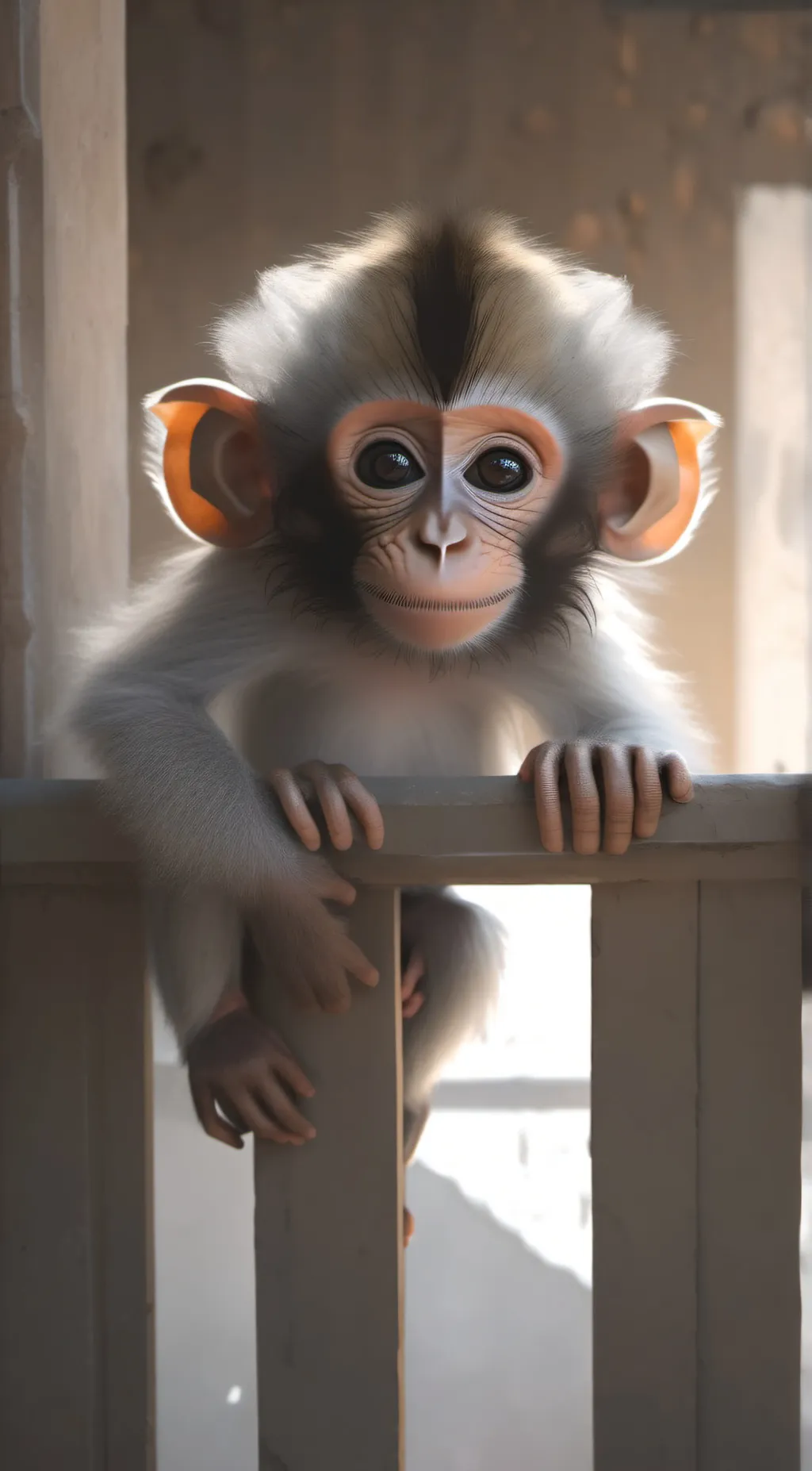 ai character: martin the monkey background