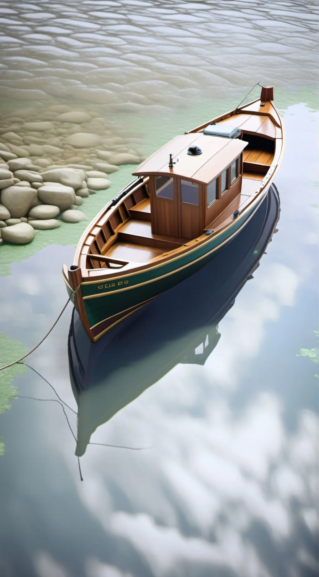 ai character: fishing boat background