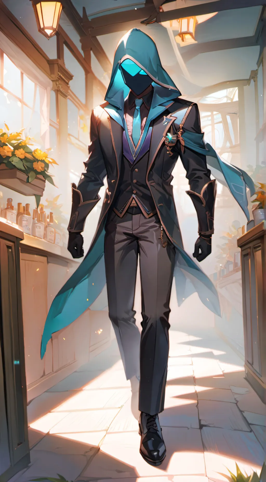 ai character: cyan imposter background