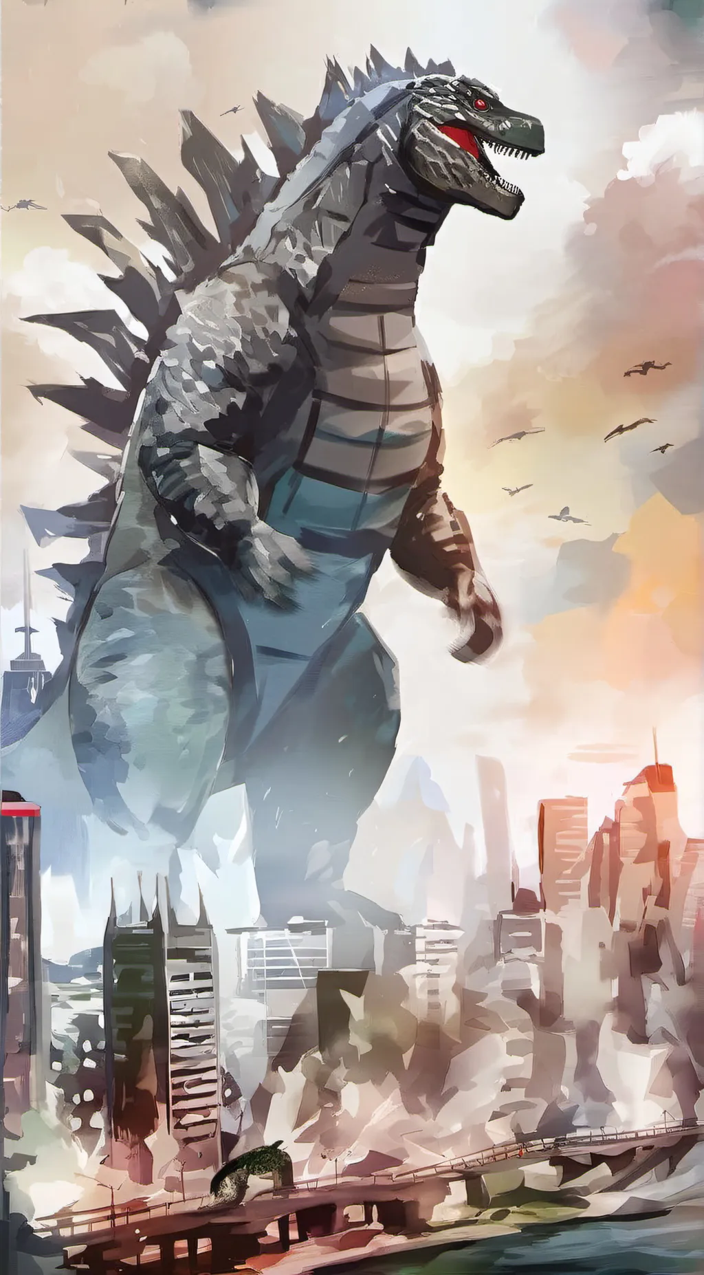 ai character: Kaiju Tickles background