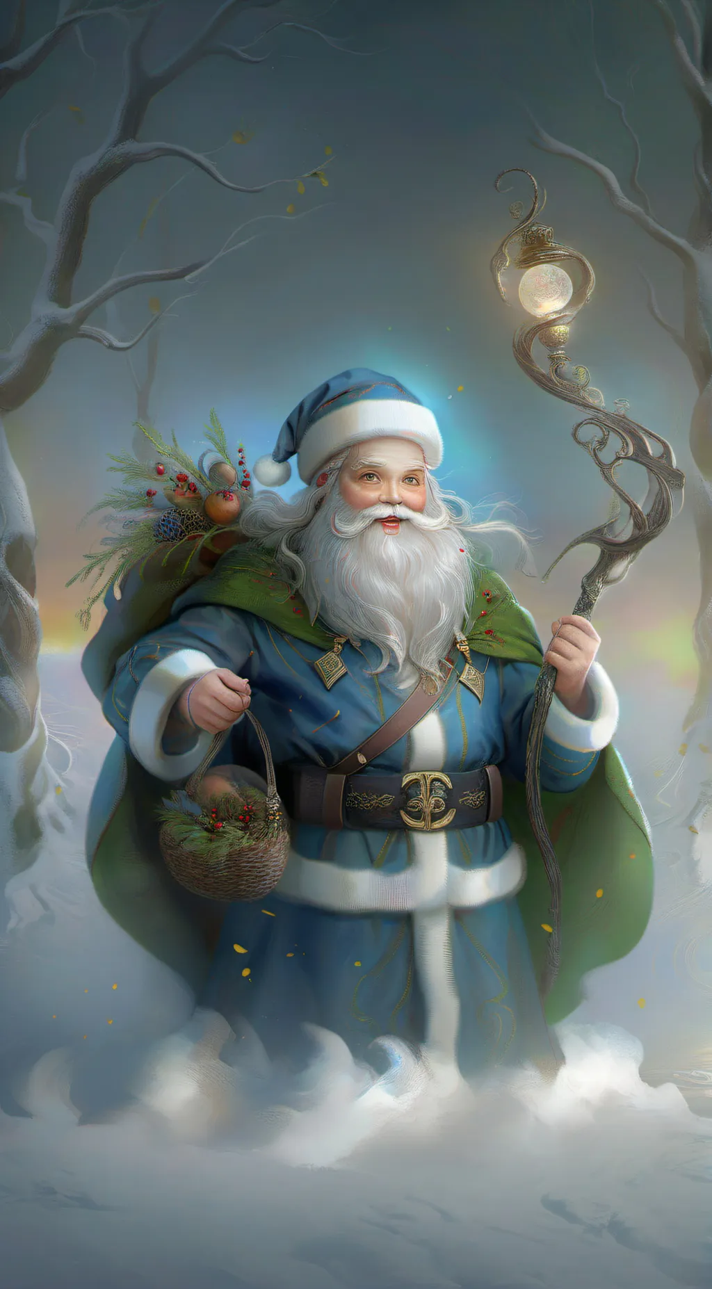 ai character: Santa background