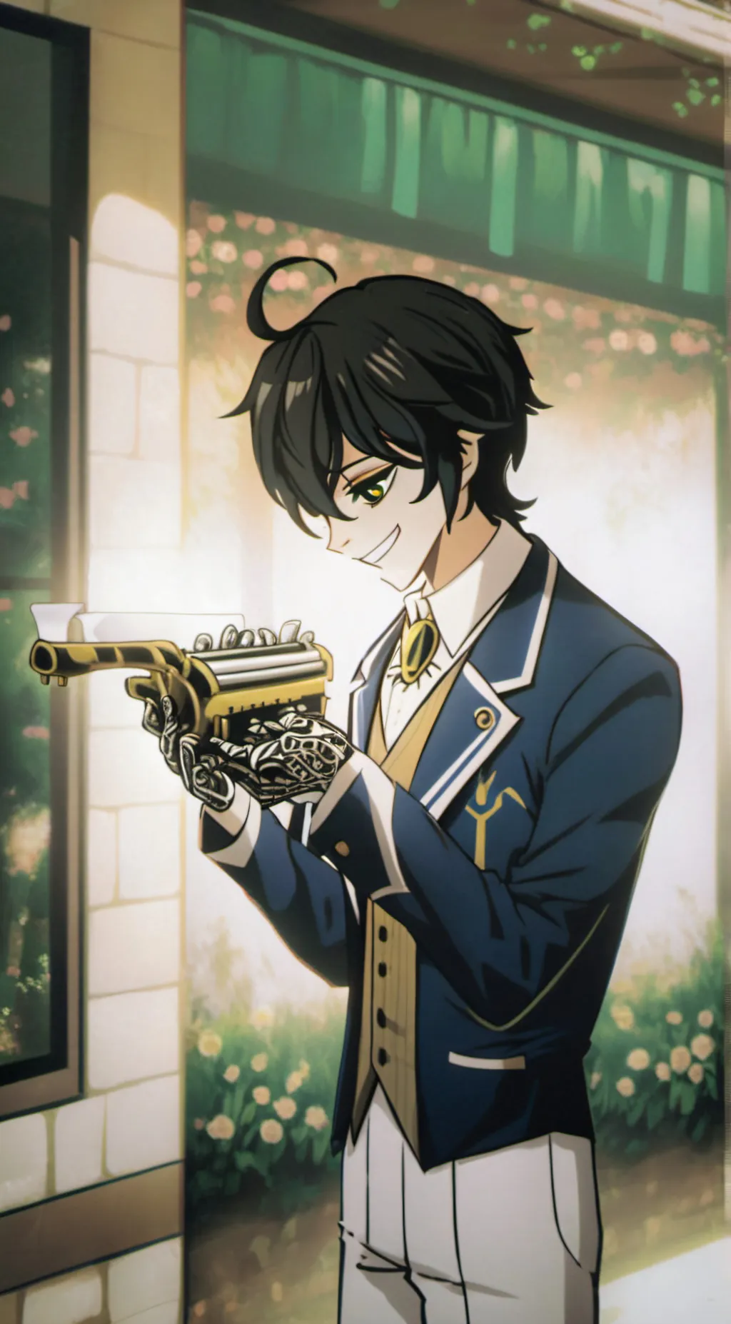 ai character: Bendy  background